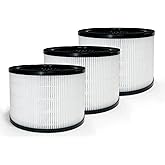 Nispira H7121101 3-In-1 True HEPA Filter Replacement Compatible with Govee Air Purifier H7121 | Removes Smoke, Chemical VOCs, Odor | 3 Packs