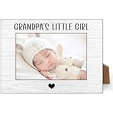 Grandpa's Little Girl Picture Frame, 4x6 Grandpa Photo Frame, Father's Day Birthday Christmas Thanksgiving Gift for Grandfather from Granddaughter, Tabletop Picture Frames for Desk Decor-19