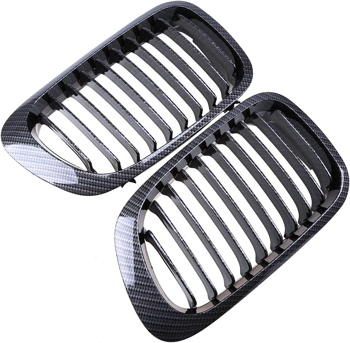 Front Kidney Grille Grill for E46 2Door, Carbon Fibre Look, Pre-facelift, 2pcs