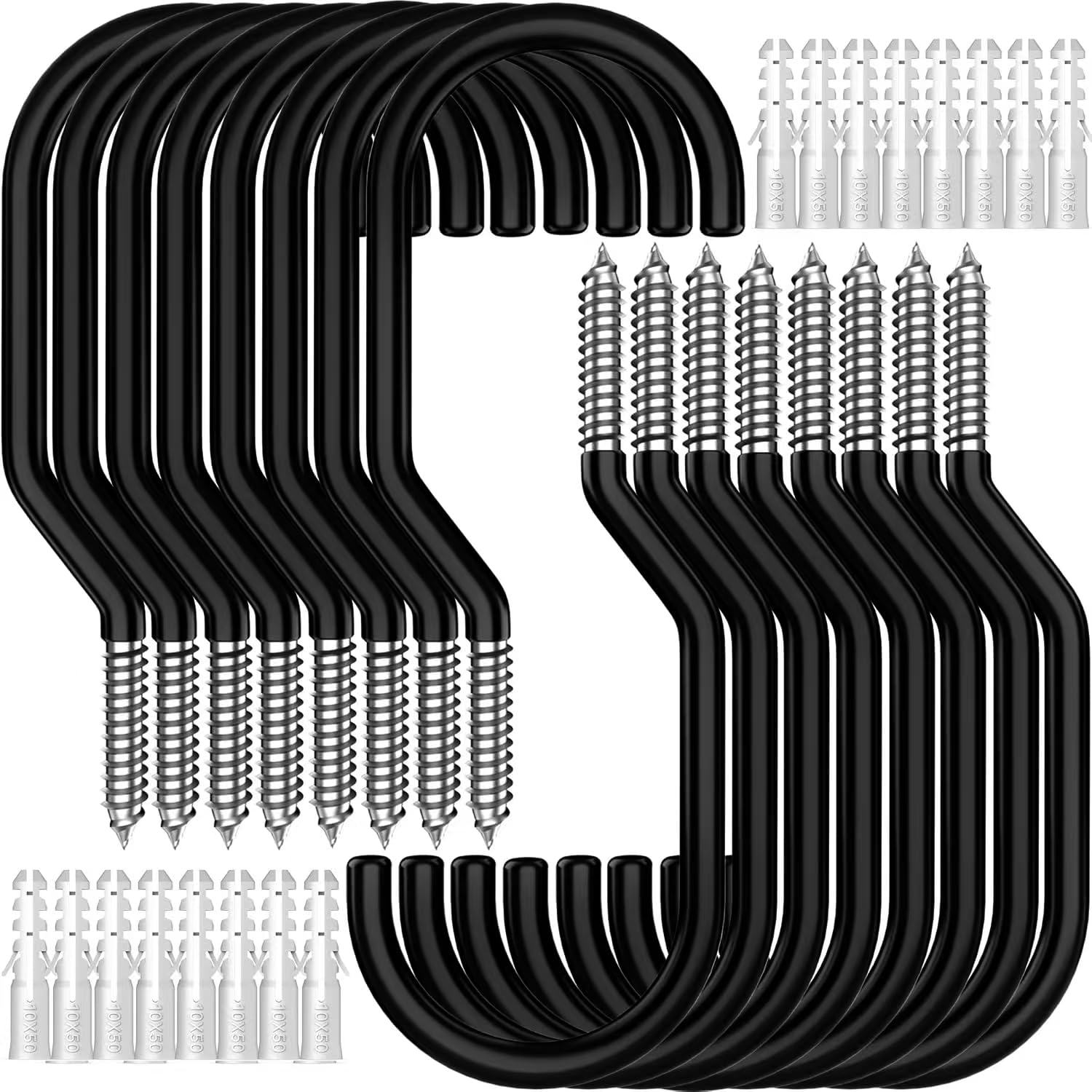 Photo 1 of GURADESIGN 16-Pack Heavy Duty Bike Hook, Loading Capacity 100 LBS, 6 inch, Bike Hooks for Garage Wall and Garage Ceiling