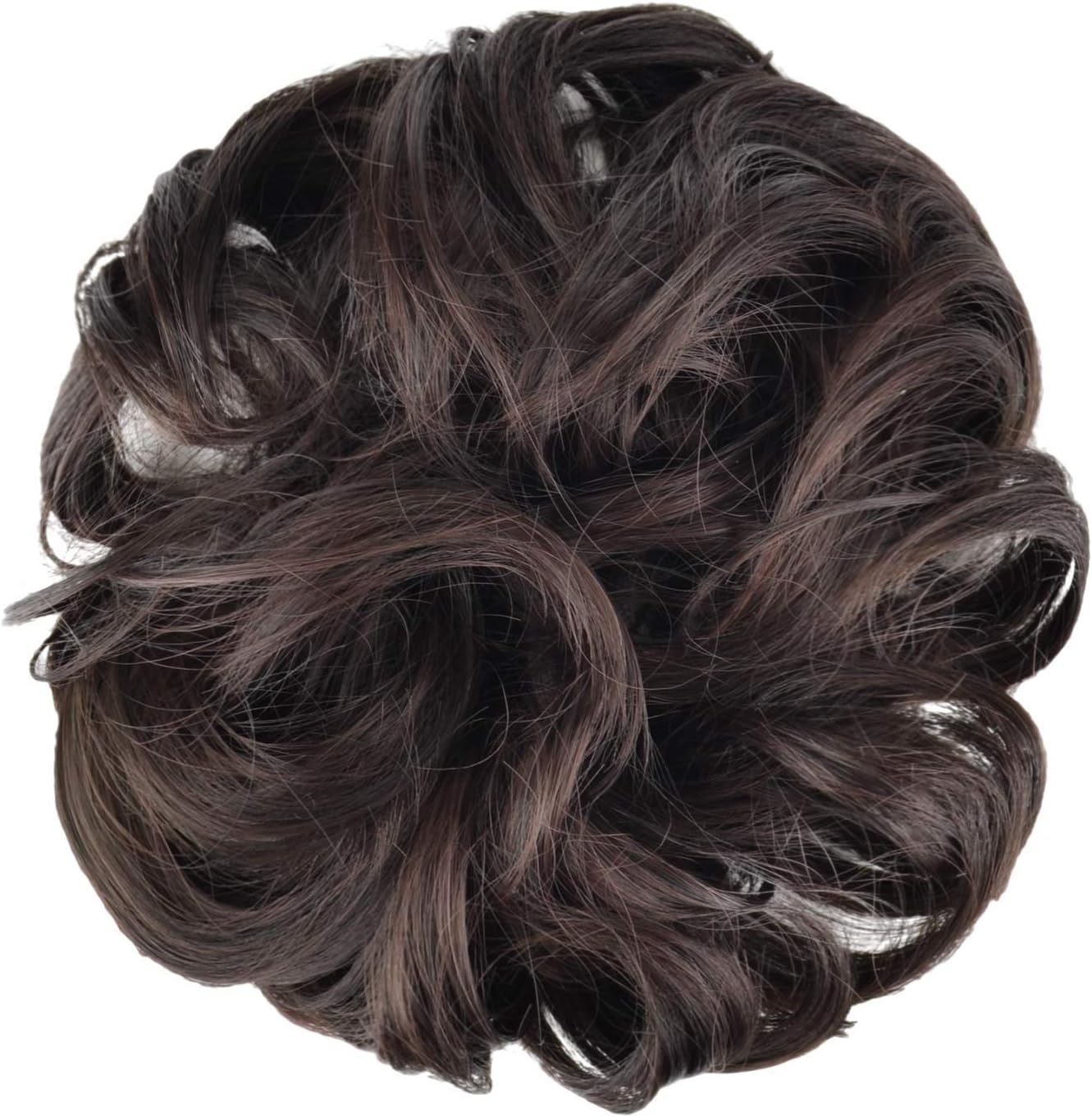 BARSDAR Hair Bun Extensions Hairpiece Hair Rubber Scrunchies for Women Ponytail Extensions Updo Curly Messy Bun - Image 3