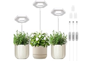 FOXGARDEN® Grow Light, Full Spectrum LED Plant Light for Indoor Plants, Growing Lamp with Auto On/Off Timer 4/8/12H, 4 Dimmable Brightness, Height Adjustable, Ideal for Small Plants, 3 Packs