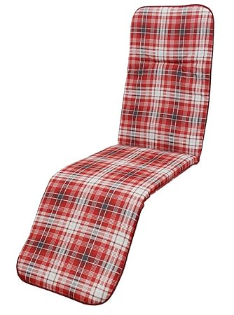 Amazon De Doppler Relaxliegenauflage 5901 Rot Kariert 170 X 50 X 5 Cm