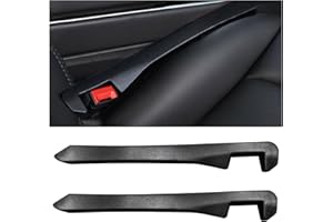 Augeny Car Seat Gap Filler Set of 2, Leather Car Seat Side Gap Filler to Fill The Gap Between Seat and Console, Universal Car Gap Filler Fit Car SUV Truck, Car Accessories (Black)