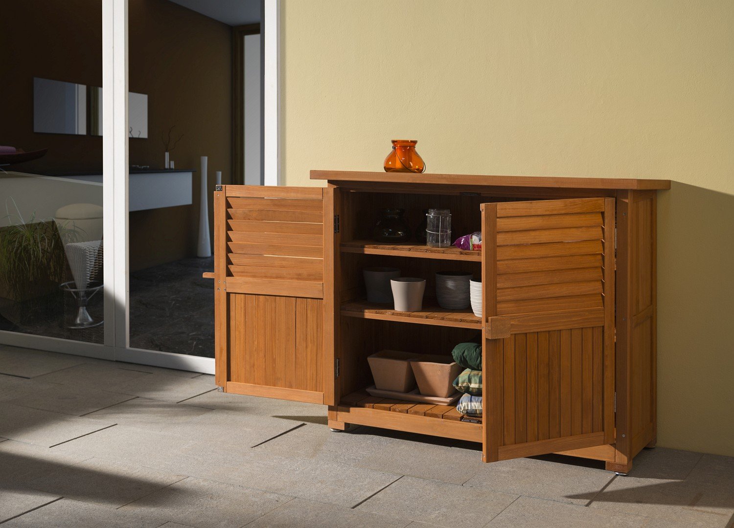 Weka Terrassenschrank 195 B braun lasiert günstig online kaufen