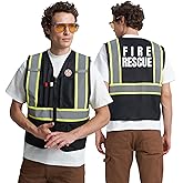 A-KSAFETY High Visibility Security Vest for Security Guards, Safety Workers, Construction & Men's Work