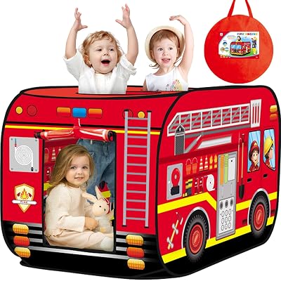 Britik Pop Up Truck Tent for Kids 3-8 Indoor Outdoor Play Safe Durable
