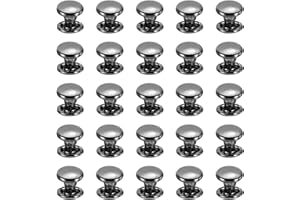 PATIKIL Leather Rivets, 160Sets Carbon Steel Double Cap Rivet Kits Craft Replacement Accessories for Handbags Belts Clothes S