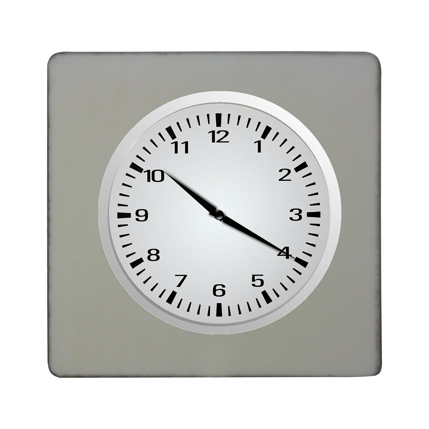 Un reloj que muestra veinte minutos después de ten. rígido ...