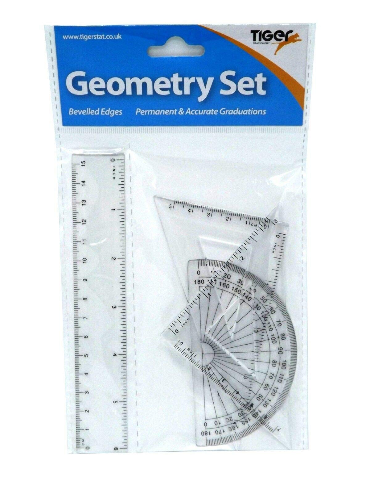 Tiger geometry small set 4 piece school college office