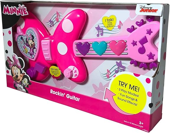 Amazon ミニーマウス ディズニー インタラクティブ ガールズ ロッキン ギター 楽器 おもちゃ サウンド ギター 弦楽器 おもちゃ