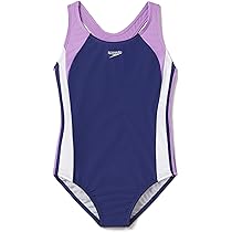 Speedo Mädchen Badeanzug One Piece - Racerback, Anthrazit, Größe 6 (6-7 Jahre)