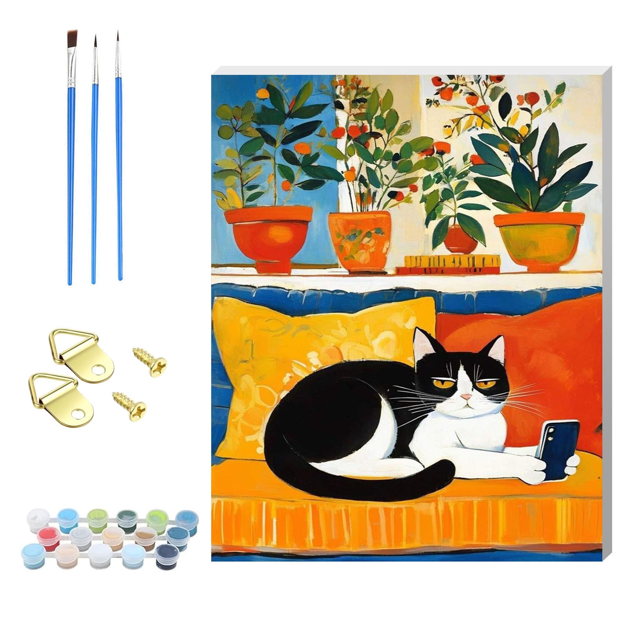 ZHOSOHO DIY Paint by Numbers for Adults,Wooden Framed Painting by Number Kits on Canvas,Acrylic Color by Numbers for Adult Beginner,Gifts Decor for Home Wall Room (Tree)