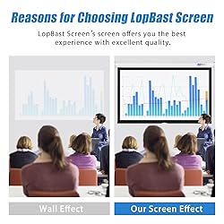 LopBast Screen 100INCH Manual Pull Down White