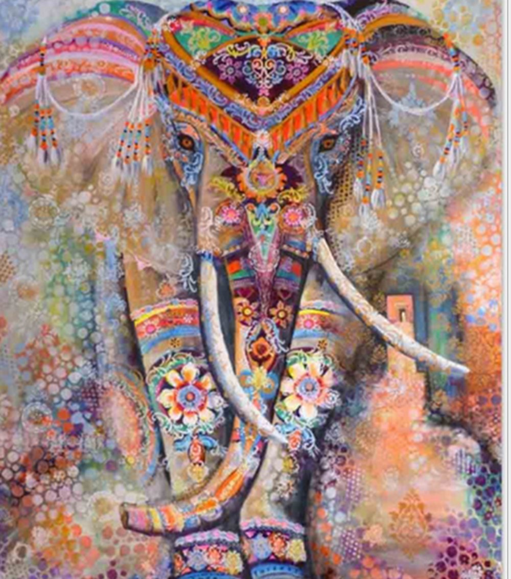 Mandala Wall Hanging Tapestry Bohemian Dorm Decor Indian Beach Throw Wall Art Room Decor (210x150cm, orange elephant)