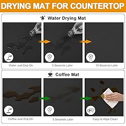 Dish Drying Mats for Kitchen Counter, Waterproof