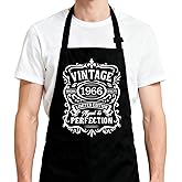 Sadstroer Vintage 1956 1966 1976 1986 Aprons for Women Men with 2 Pockets, Funny Birthday Gifts for Dad Mom Father