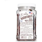 Hardtimes Original Beef Jerky, Premium Handcrafted, High Protein, 8 oz Jar | Tender handcrafted beef jerky with classic flavor, high protein and premium cuts for everyday snacking.