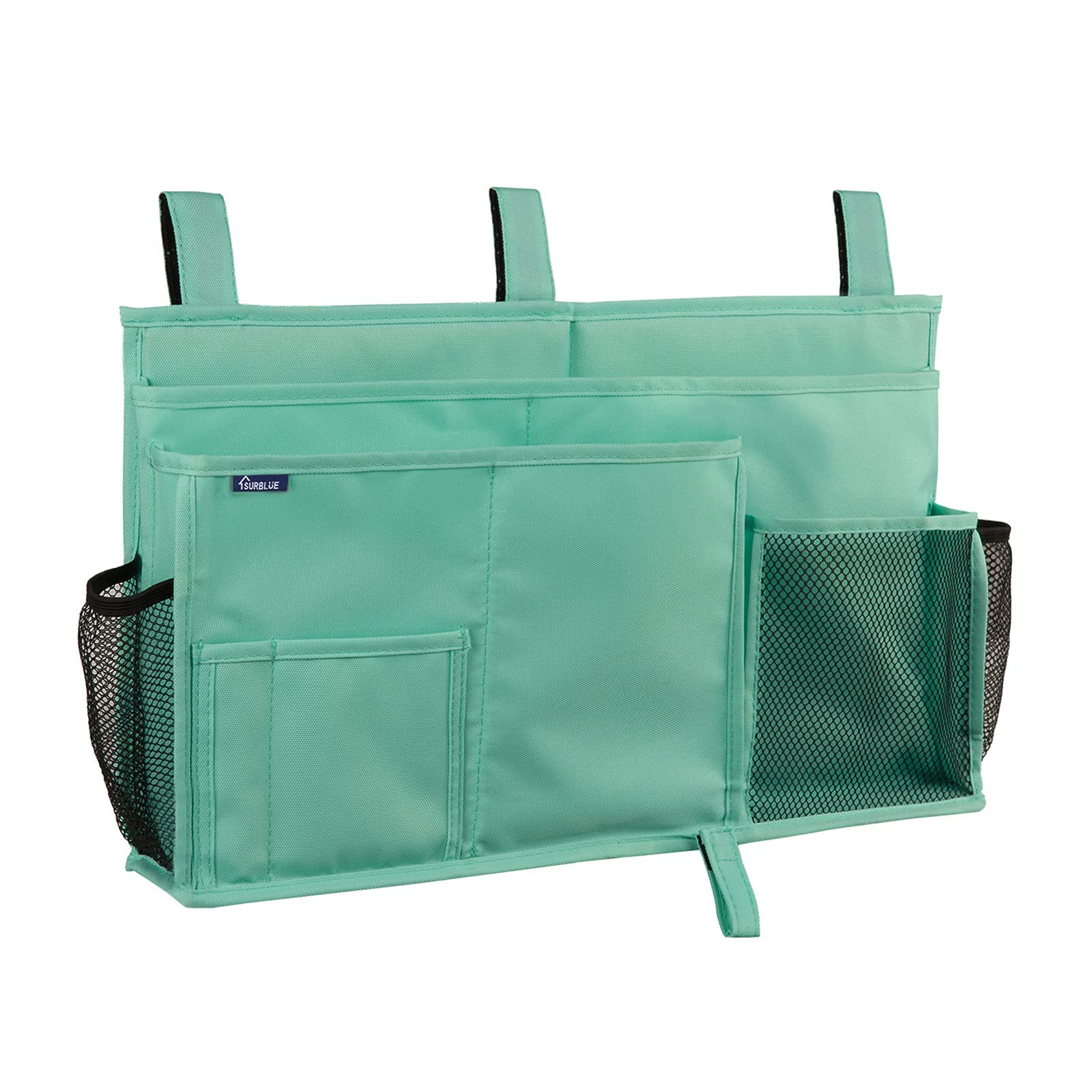 Surblue Caddy Hanging Organizer Bedside Storage Bag for Bunk and Hospital Beds, Green, L