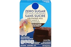 Zero Sugar Chocolate Fudge Brownie Mix – Sugar-Free Dessert Baking Kit + Coaster – Mélange à Brownies Sans Sucre + Dessous de