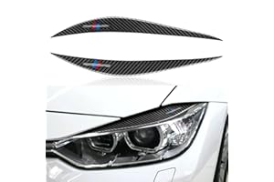 HENGYUESHANG Car Headlight Eyebrow Cover Car Eyelids Decal Carbon Fiber Trim Sticker Compatible with BMW F30 Accessories - ONLY for F30