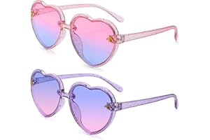 Pro Acme Heart Sunglasses Kids for Toddler Girls Age 3-10 Shaped Bee Cute Fashion Sunnies