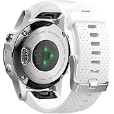 NotoCity Compatible Fenix 5S Watch Band Fenix 6S Quickfit Soft Silicone Replacement Strap for Fenix 8 43mm/Fenix 5S Plus/Fenix 6S Pro/Fenix 7S/D2 Delta S Smartwatch(Silver Buckle-White)