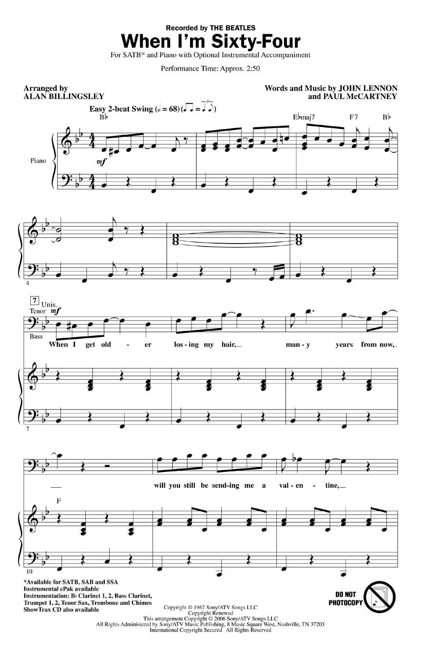 When I M Sixty Four Instrumental Epak Combo Amazon Com Books