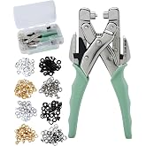 UCEC 1/8" &amp; 3/16" Eyelet Tool Kit,Eyelet Pliers Hole Punch Kit&amp;160 Grommets | Grommet Tool Kit, Hole Punch Pliers with 160 Grommets Eyelets with Silicone Grip, for Paper Crafts &amp; DIY Banners
