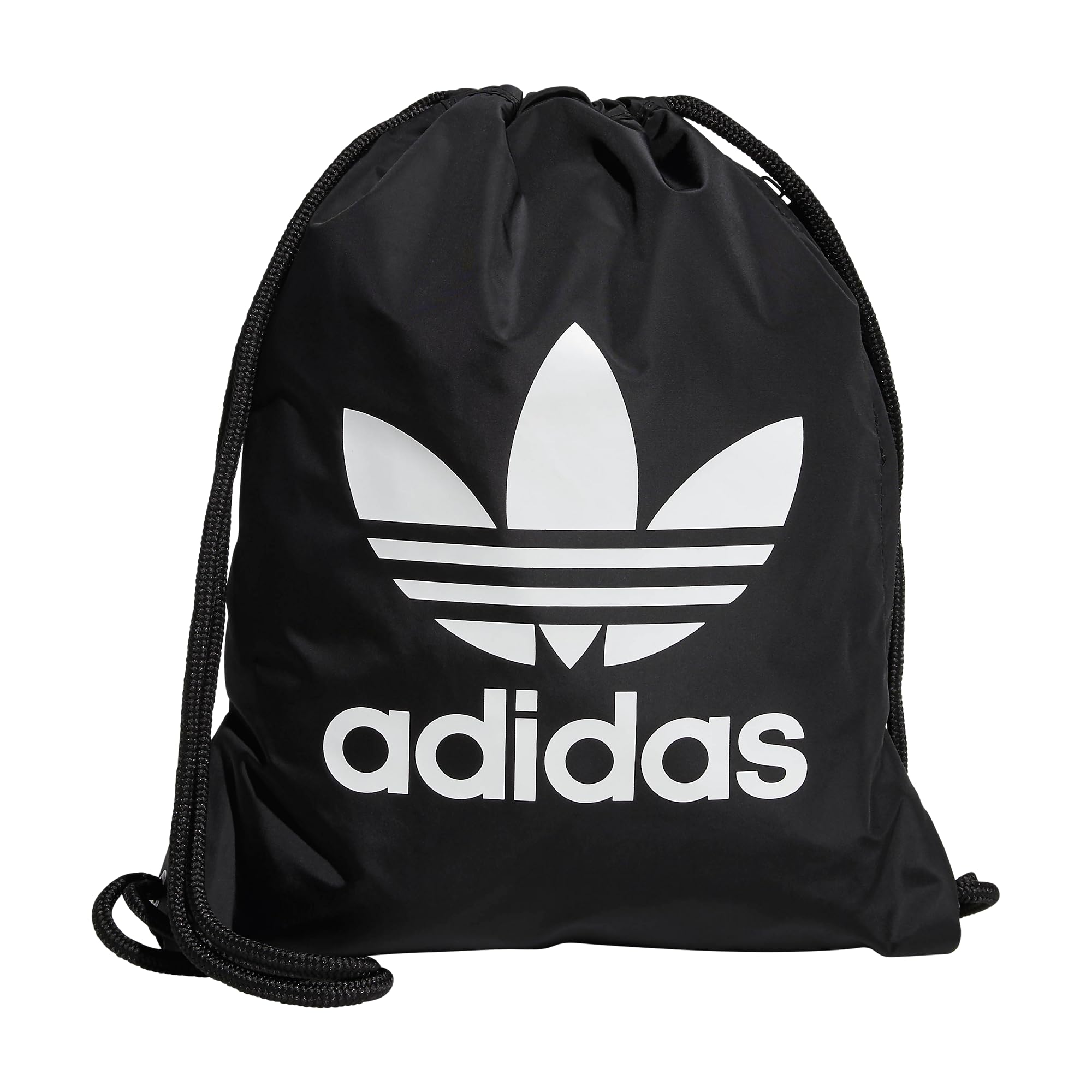 adidas Originals Originals Trefoil Sackpack, Black/White, One Size, Originals Trefoil Sackpack