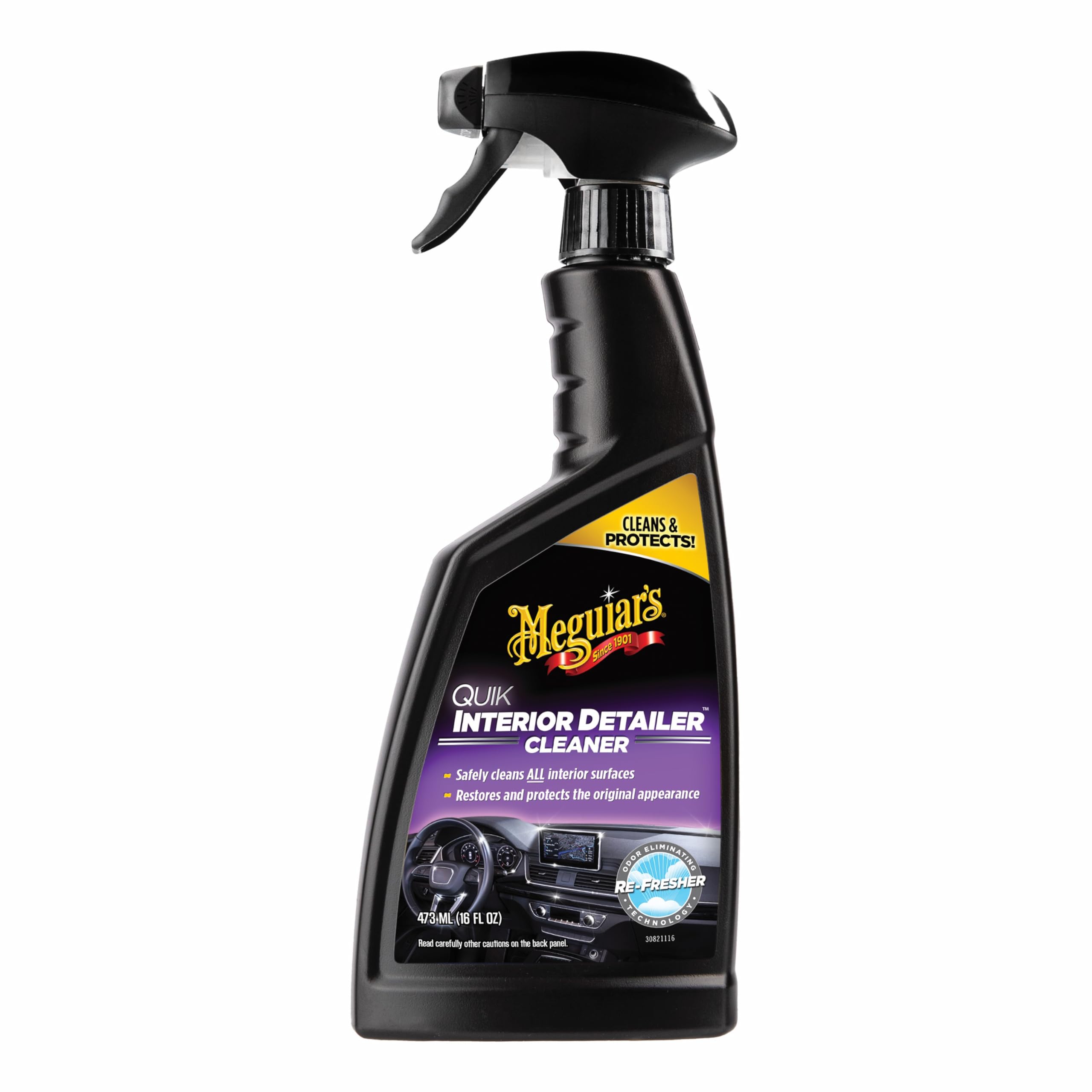 Meguiar's Quik Interior Detailer Cleaner 473ml for a Matt Finish. Cleans all Interior Car Surfaces - G13616EU