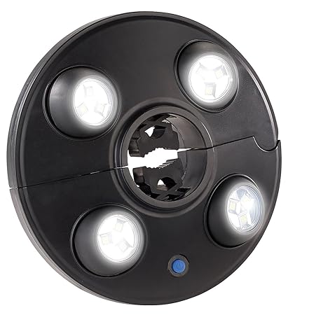 Luminea Schirmbeleuchtung: LED-Schirmleuchte LSL-250 mit 4 dreh- und dimmbaren Spots, 250 Lumen (Schirmlampe)