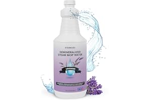 STEAM AND GO Steam & Go Demineralized Water Cleaning Solution for Floor & Multi-Surface Steam Cleaners - Compatible for All Steam Mops - Lavender Scent, 32 oz
