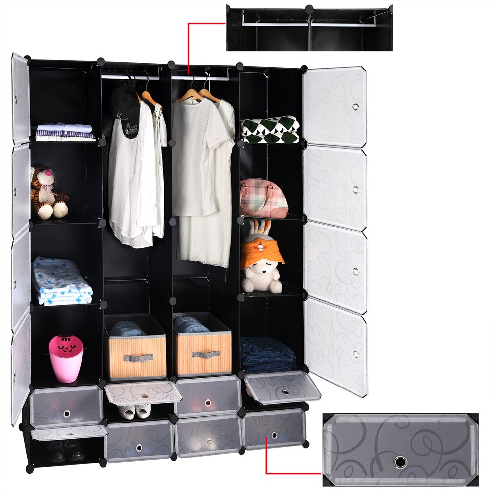 Closet Organisation Systems Deuba Interlocking Diy Plastic