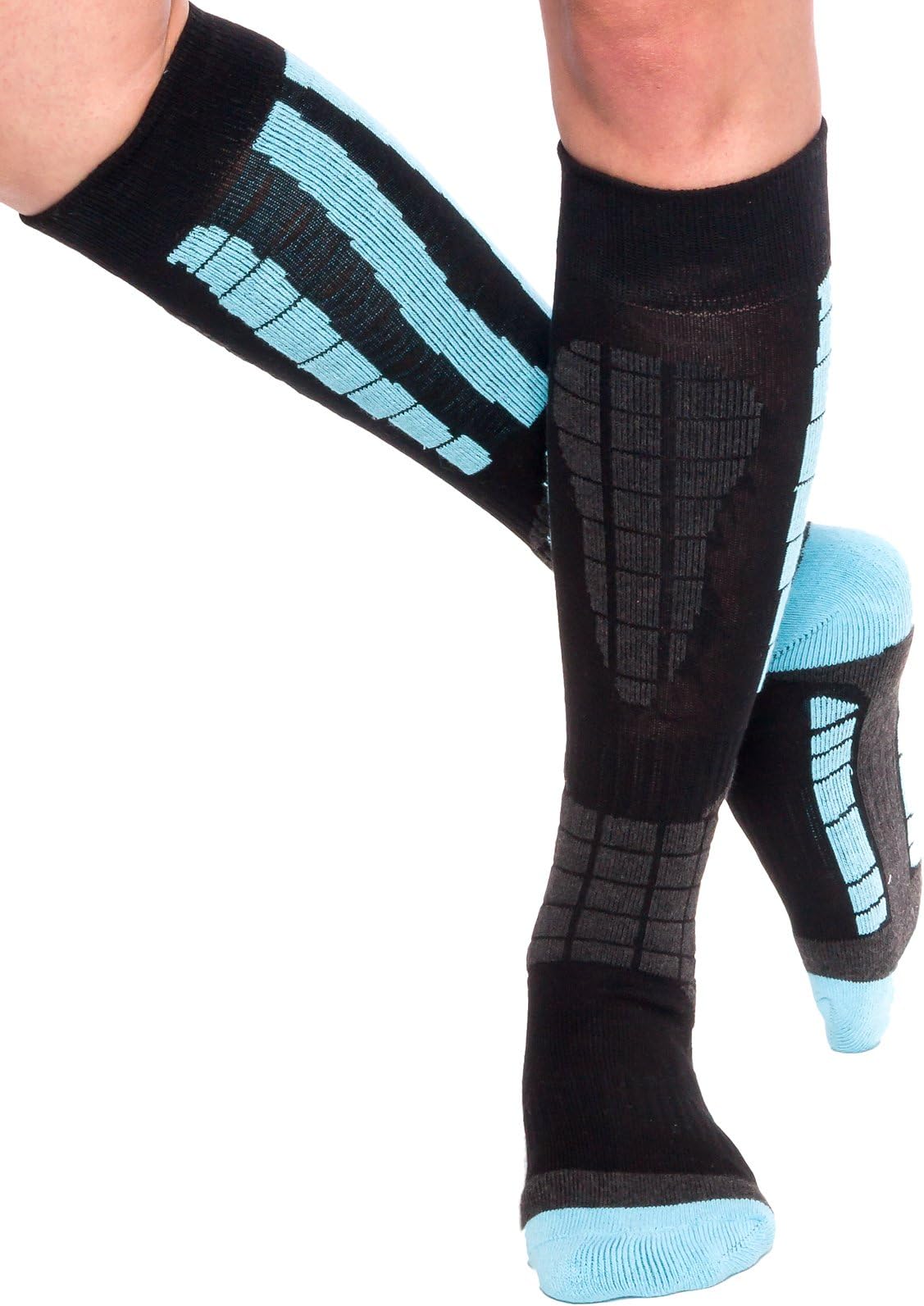 Women's Ski Socks - Over the Calf Thermal Snow Socks for Snowboarding, Skiing by LISH