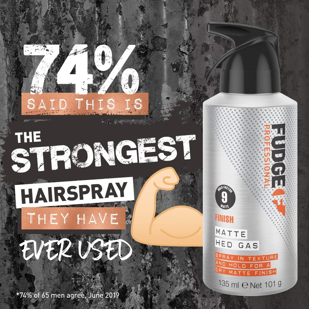 Fudge Professional Matte Hed Gas, Strong Hold Texturizing Hairspray, 135 ml, No Colour, 135 ml (Pack of 1) - Image 5