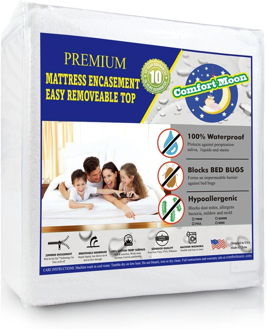 Comfort Moon Mattress Encasement - Removable Top (Queen)