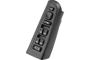 ASOPARTS 15883323 Front Driver Side Door Lock and Power Window Switch & Black Bezel Cover Fit for 2003-2008 Chevy Avalanche S