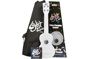 KALA BRAND MUSIC CO. Kala Light Tone™ Color-Changing Light-Up Soprano Ukulele – LED Ukulele with 10 Light Modes, USB-C Rechargeable, ABS Body, Aquila Strings, Beginner-Friendly Ukulele