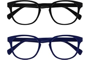 OPULIZE Pop Multipack Retro Round Smooth Matt Black Grey Mens Womens Reading Glasses Spring Hinges R2-17