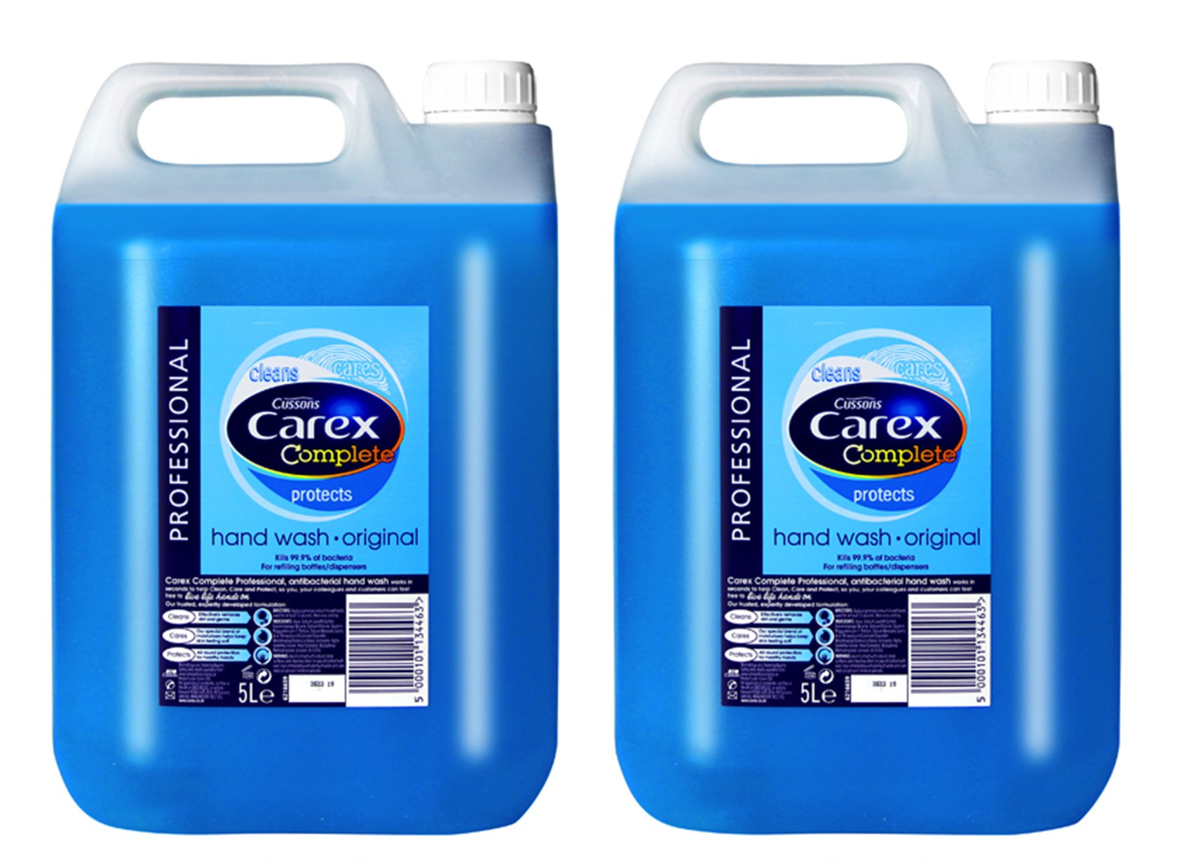 Carex Antibacterial Original Hand Wash 5 Litre, Pack of 2 Liquid Soap