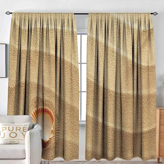 Amazon Com Blackout Valances For Girls Bedroom Seashells Little