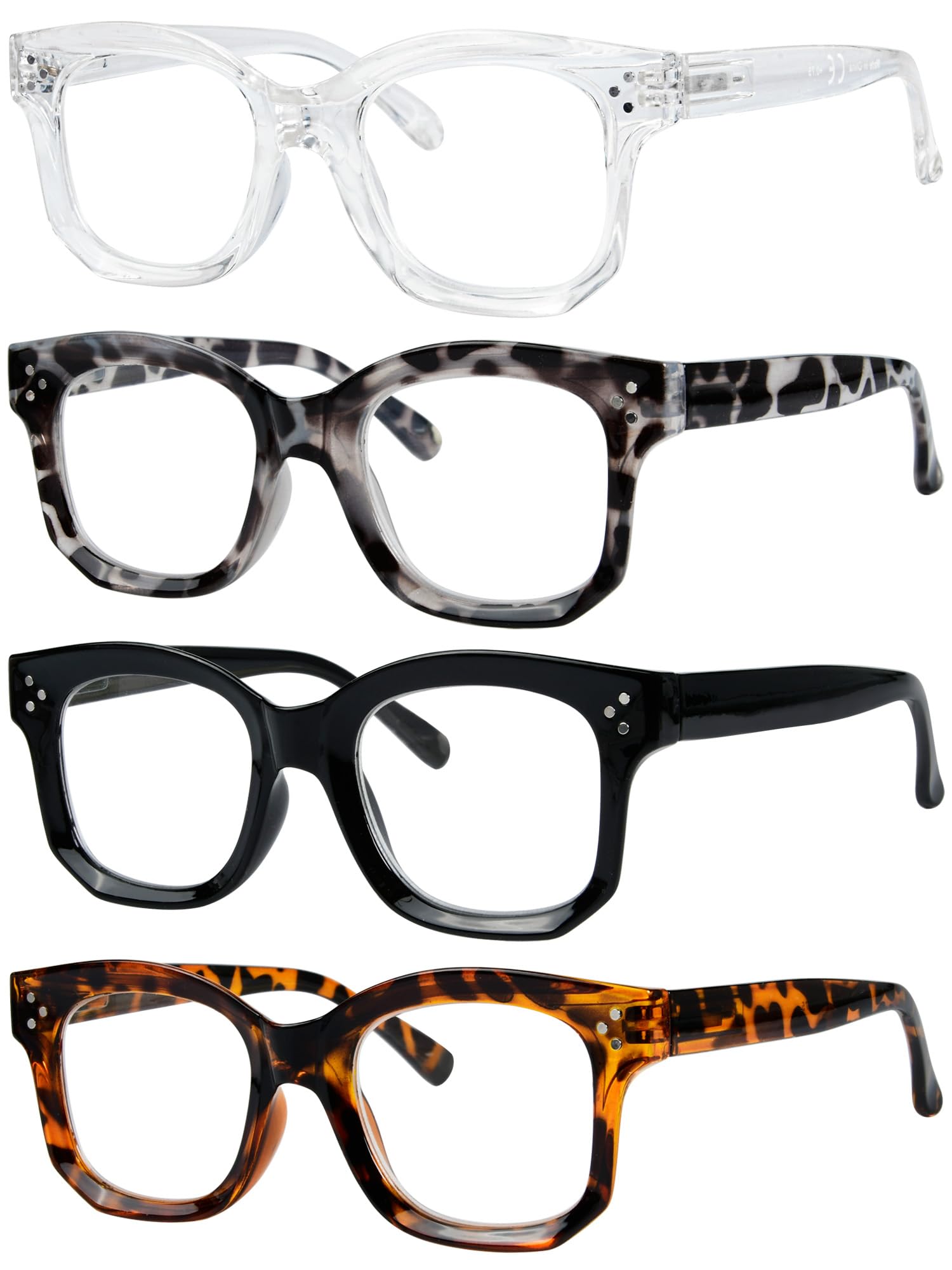 Eyekepper 4 Packing Vintage Reading Glasses for Women Reading - Design Ladies Readers +1.50