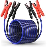 SAFEMATE 0 Gauge Heavy Duty Jumper Cables, 20 Feet, 1000 Amp | Automotive Booster Cables for 12V &amp; 24V Vehicles, Jump Starting Dead or Weak Batteries &ndash; Jumper Cables Kit with Carry Bag