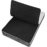 FR 4x6 Inch Heavy Duty Hook and Loop Strips with Adhesive, 6 Sets Nylon Interlocking Tape - Strong Grip for Sewing, Crafting, DIY, Wall Hanging