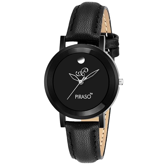 Piraso Analog Jet Black Watch for- Women 52-BK