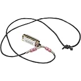 Hohner M38N-PI Mini Harmonica Necklace, Pink
