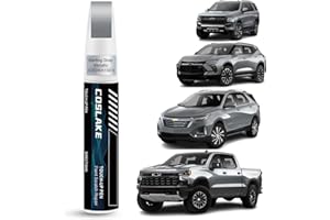 COSLAKE Car Touch Up Paint(Sterling Gray Metallic(GXD/WA130H)) for Chevrolet, Car Paint Scratch Repair Kit, Quick & Easy Solution to Repair, 2 in 1 Scratch Remover Pen with Color-Matched