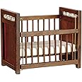 Melody Jane Dollhouse Dark Oak Cot Crib Miniature 1:12 Scale Nursery Baby Furniture
