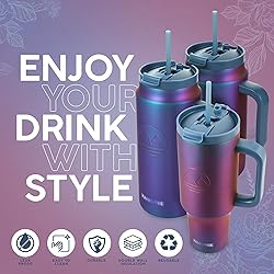FAHRMOSIS 40 Oz Tumbler with Handle and Straw